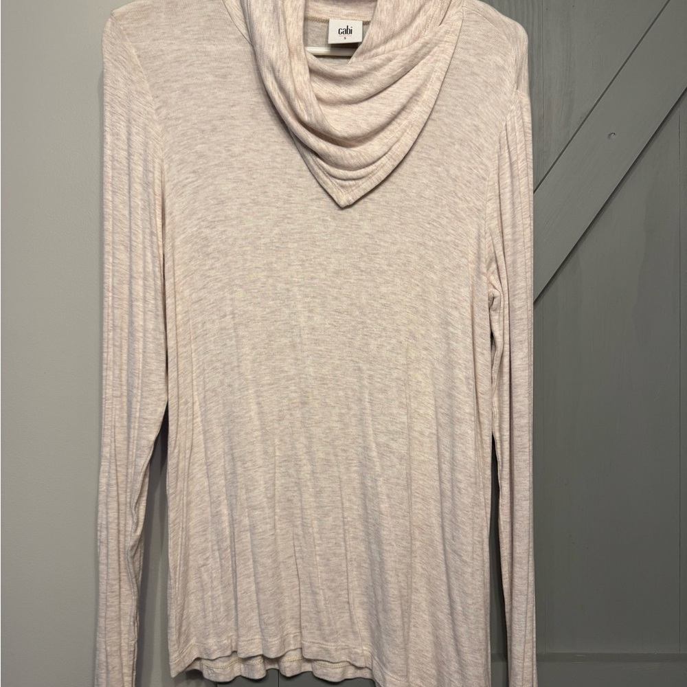 CAbi Women's Soft Cream Cowl Neck long sleeve shirt